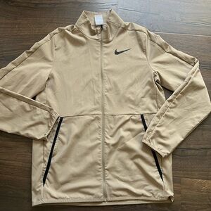Nike Tan Full-Zip Jacket dry fit small